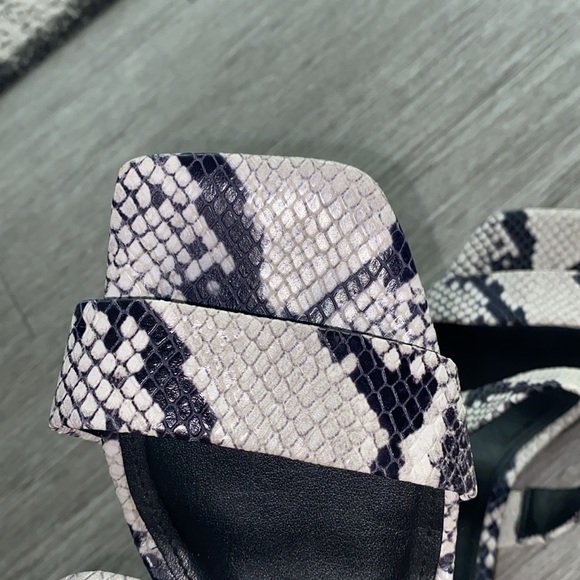 Marc Fisher Shoes Marc Fisher Pat Slide Sandal In Grey snake print - Picture 5 of 5